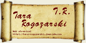 Tara Rogožarski vizit kartica
